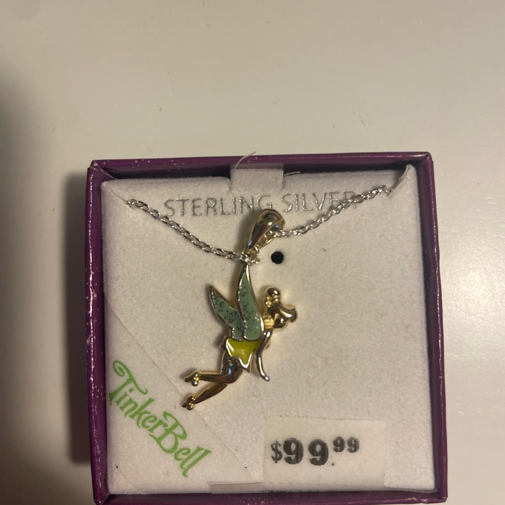 Tinker Bell Sterling Silver Necklace